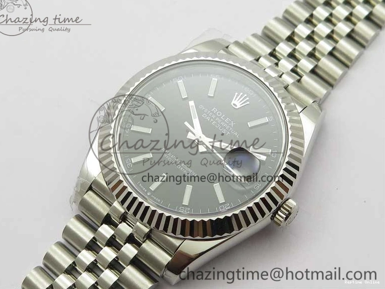 1229 DateJust 41MM 126334 904L SS VRF 1:1 Best Edition Black Dial Stick Markers on SS Jubilee Bracelet A Trendy 2901